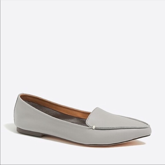 J. Crew Shoes - J. Crew Gray Leather Edie Loafer Sz 8.5